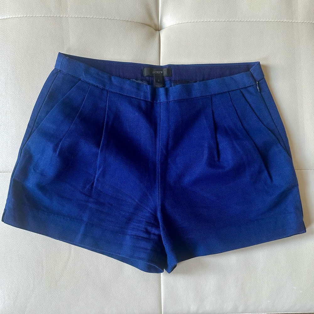J.Crew Women's Chino Navy Blue Shorts Size 0 Pique Fabric
